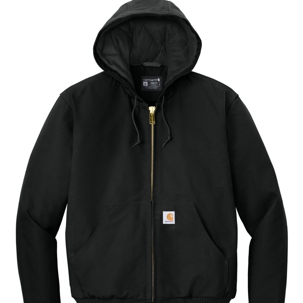 (NWT) Carhartt Mens Quilted-Flannel-Lined Duck Active Black